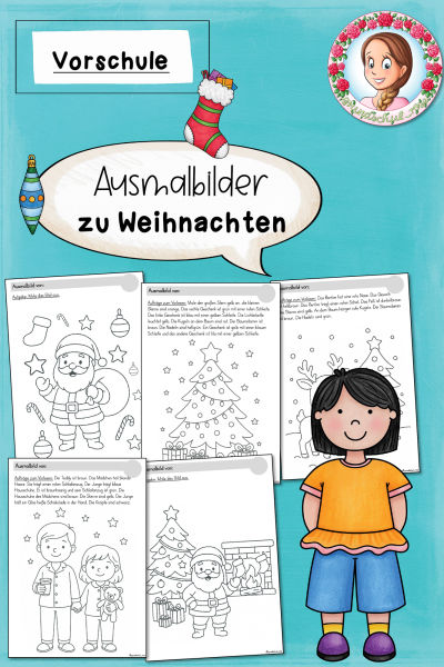 FREEBIE: Ausmalbilder zu Weihnachten (Kita/Vorschule) – 1706853