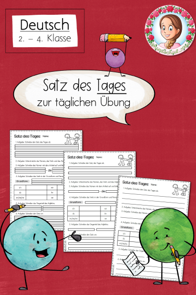FREEBIE: Satz des Tages (2. – 4. Klasse) Deutsch Rechtschreibung – 613049
