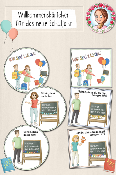 FREEBIE: Willkommenskärtchen für das neue Schuljahr – 180994