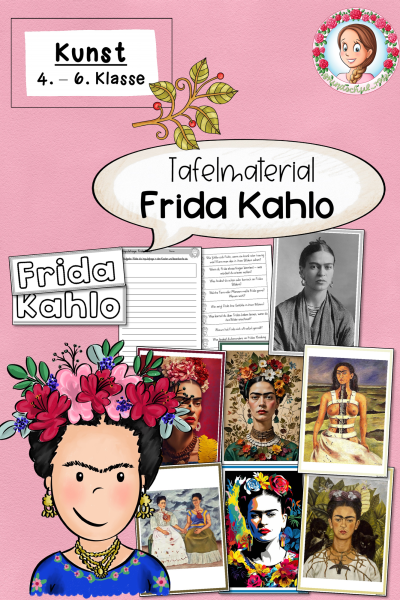 Frida Kahlo: Tafelmaterial (4.-6. Klasse) – 1584004