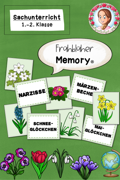 Frühblüher Memory® Frühling (Klasse 1 bis 3) Sachunterricht – 292175