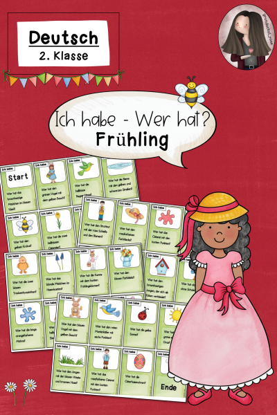 Ich habe – Wer hat? Frühling (Klasse 2) Deutsch – 527858