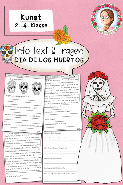 Info-Text & Fragen zum Dia de los muertos (2.-4. Klasse) Kunst – 1706705