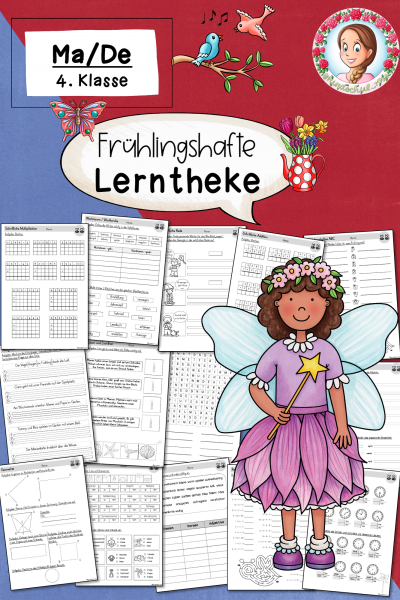 Lerntheke Frühling (4. Klasse) Deutsch Mathe Freiarbeit – 828571