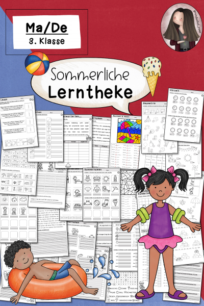 Lerntheke Sommer – Abwechslungsreiche Übungen Deutsch & Mathe (Klasse 3) – 623945