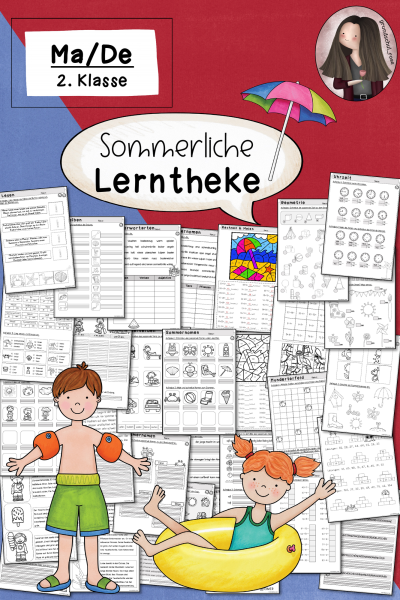 Lerntheke Sommer Klasse 2 – Deutsch & Mathe wiederholen – 620499