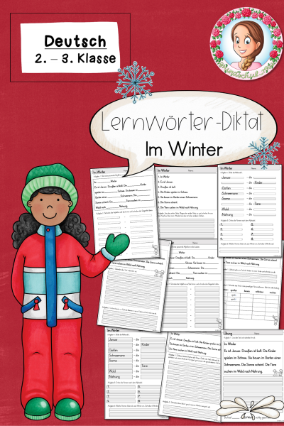 Lernwörter-Diktat: Im Winter (2.-3. Klasse) – 1040156