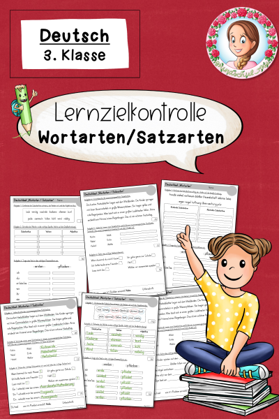 Lernzielkontrolle Wortarten und Satzarten (2.-3. Klasse) – 1339082