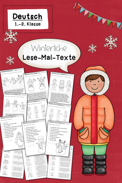 Lesen und Malen: Lesemalblätter Winter Der Lese-Spaß – 106550