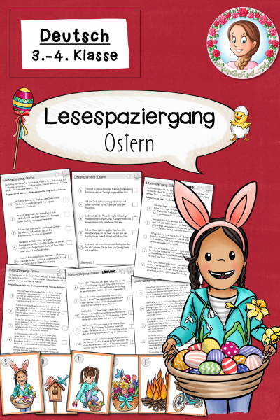 Lesespaziergang Ostern Klasse 3 bis 4 Leseübung Frühling – 1468339