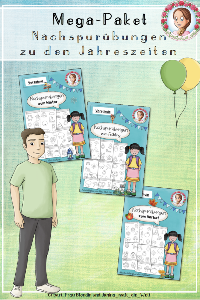 Mega-Paket Nachspurübungen zu den Jahreszeiten – 826520