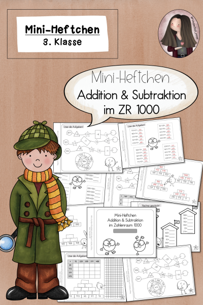 Mini-Heft Addition und Subtraktion ZR 1000 (3. Klasse) Mathematik – 565050