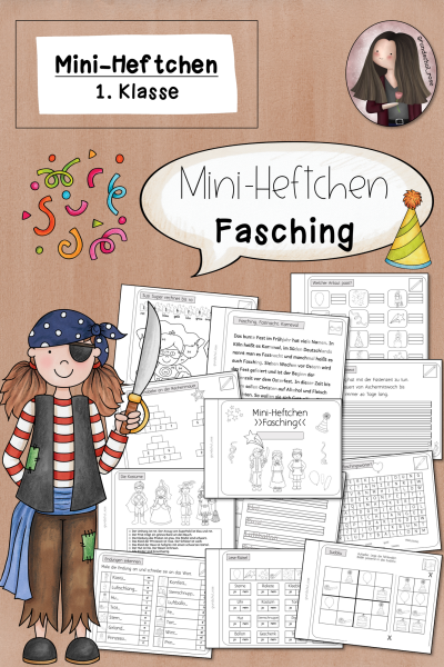 Mini-Heft Fasching Klasse 1 Freiarbeit – 266217