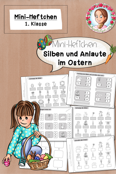 Mini-Heft Ostern Klasse 1 Silben und Anlaute – 779438