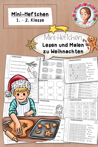Mini-Heft Weihnachten Klasse 1 Lesen und Malen – 1675670