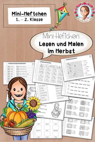 Mini-Heftchen: Lesen und Malen im Herbst (1.-2. Klasse) – 894975