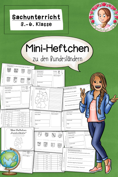 Mini-Heftchen zu den Bundesländern / Bundesländer / Deutschland (3.-6. Klasse) – 1091188