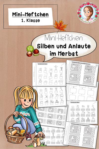 Mini-Heftchen zu den Silben und Anlauten im Herbst (1. Klasse) – 894980