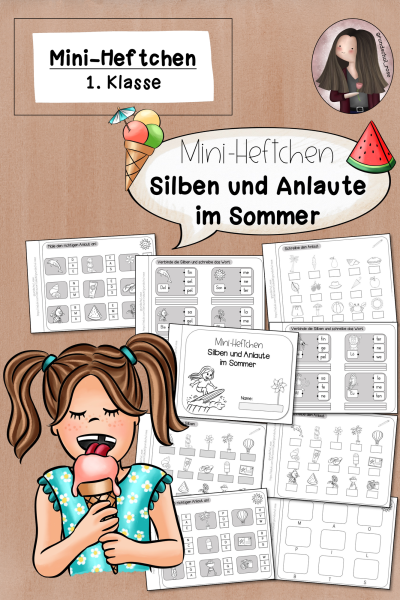 Mini-Heftchen zu den Silben und Anlauten im Sommer (1. Klasse) – 672303