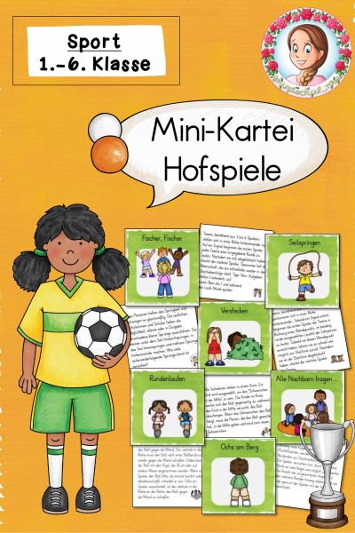 Mini-Kartei Hofspiele – Bewegungsideen für Sportunterricht & Pause (1.–6. Klasse) – 974618