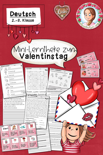 Mini-Lerntheke Valentinstag Freiarbeit (Klasse 2) Deutsch – 529358