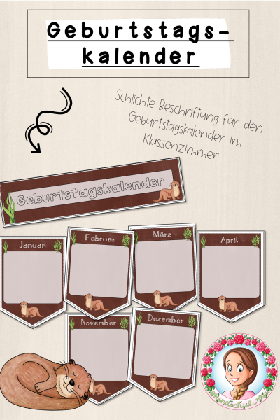 Otter-Klasse: Geburtstagskalender (Classroommanagement) – 1633224