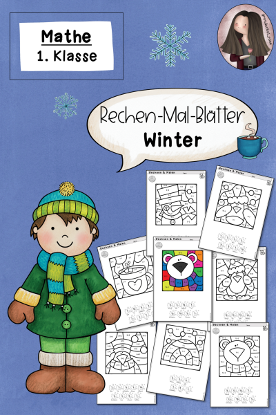 Rechenmalblätter Winter ZR 20 (1. Klasse) Mathematik – 500970