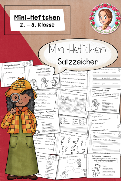 Satzzeichen üben – Mini-Heft für Deutsch Klasse 2 – 3 – 1037139