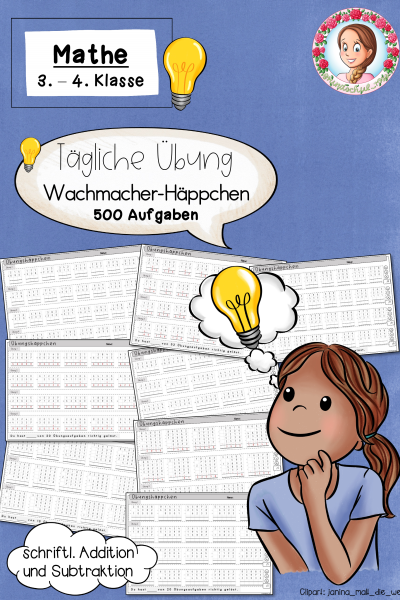 Tägliche Übung Mathe – Schriftliche Rechenverfahren (Addition & Subtraktion) Klasse 3–4 – 910200