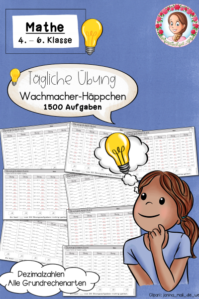 Tägliche Übung: Übungsaufgaben zu den Dezimalzahlen (4. – 6. Klasse) – 1082891