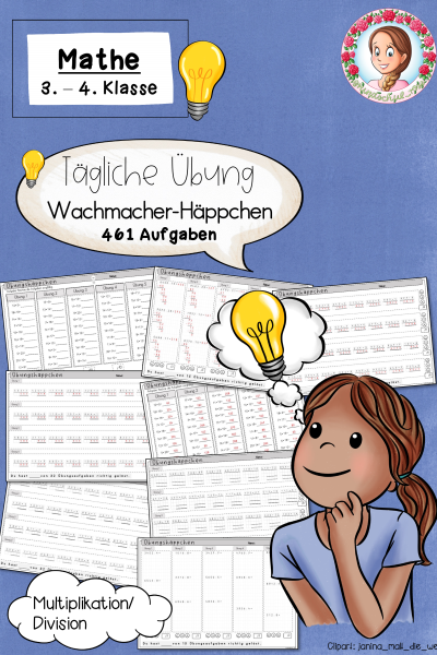 Tägliche Übung: Übungsaufgaben zur schriftlichen Multiplikation Division Klasse 3 bis 4 – 909755