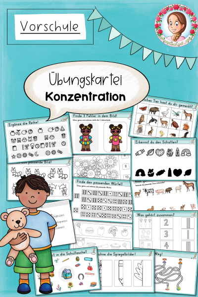 Übungskartei Vorschule: Konzentration (Kita und Vorschule) – 1269626