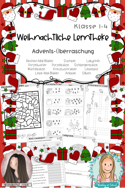 Weihnachtliche Lerntheke: Adventsüberraschung 2021 (1.-4. Klasse) – 462381