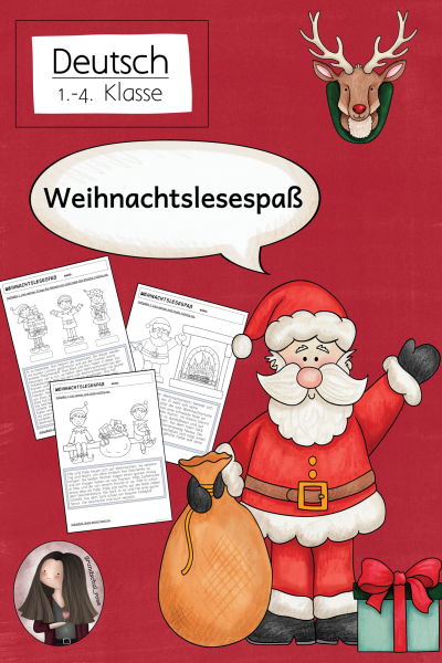 Weihnachtslesespaß – Lesemalblätter (1.-4. Klasse) – 241239