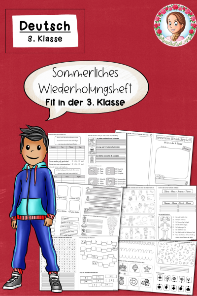 Wiederholungsheft Deutsch Sommer Fit in Klasse 3 – 916121