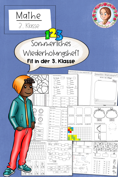 Wiederholungsheft Mathe Klasse 2 – Fit für die 3. Klasse – 916125
