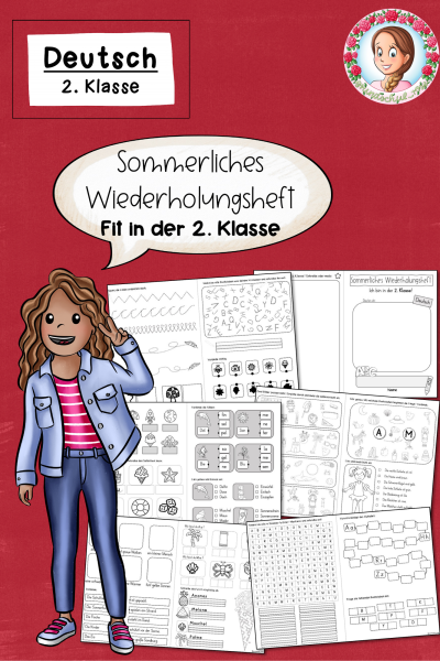 Wiederholungsheft Klasse 2 Sommer Fit in Deutsch – 916116