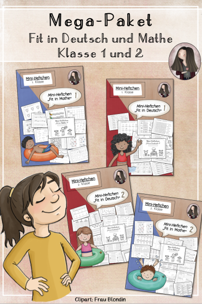 Wiederholungshefte Deutsch & Mathe – MEGA-Paket Klasse 1 und 2 – 338962