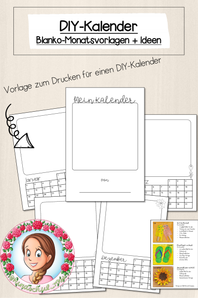 DIY-Kalender zum Gestalten / Blanko-Vorlage Kalender – 783308