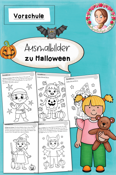 FREEBIE: Ausmalbilder zu Halloween (Kita/Vorschule) – 1709598