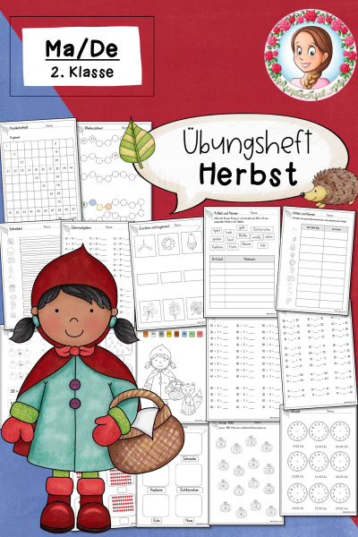 FREEBIE: Herbstliches Übungsheft für die 2. Klasse – 87373