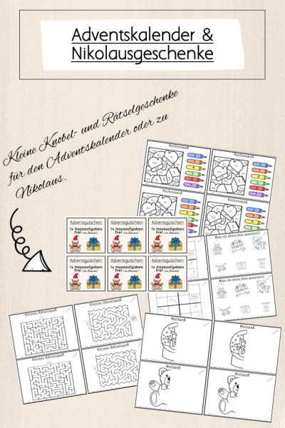 FREEBIE: Knobel- und Rätselseiten für den Adventskalender – 234939