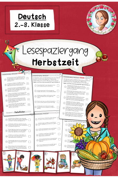 Herbst: Lesespaziergang mit dreifacher Differenzierung (2.–3. Klasse) – Bewegung & sinnerfassendes Lesen (1743921)