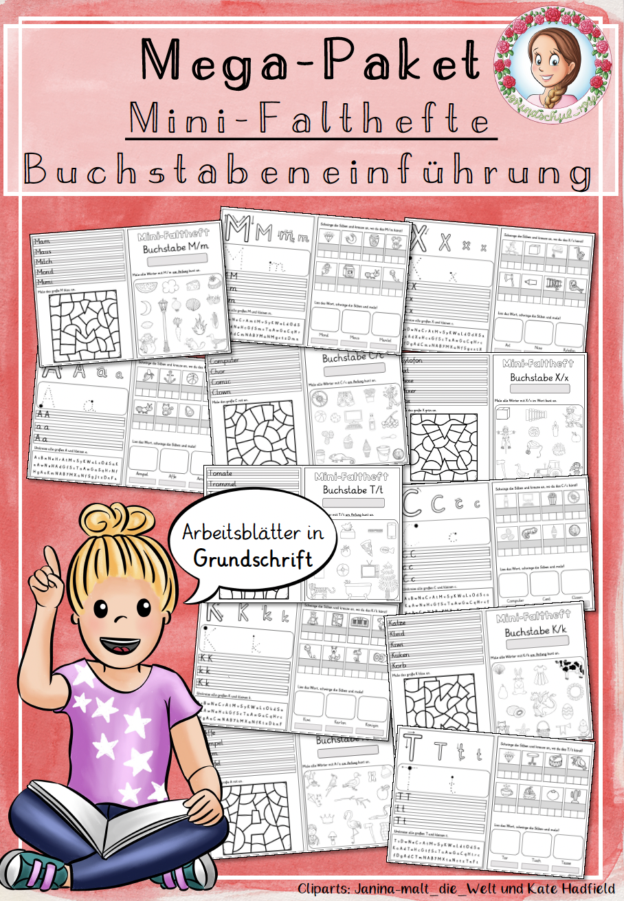 Mega-Paket Mini-Faltheft Buchstabeneinführung Grundschrift (1.Klasse) – 1615693