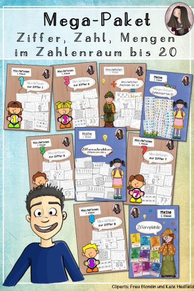 Mega-Paket Ziffern, Zahl, Menge und Zahlenraum bis 20 – 679076