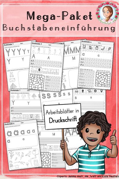 Mega-Paket zur Buchstabeneinführung (Druckschrift) (ABC-Lehrgang) – 709049