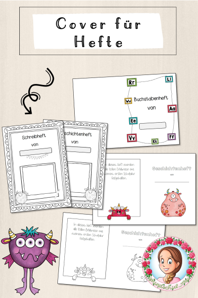 Monster-Klasse: Deckblätter für Hefte (Classroommanagement) – 891289