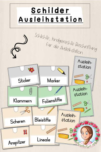 Schilder für die Ausleihstation / Classroommanagement – 819282