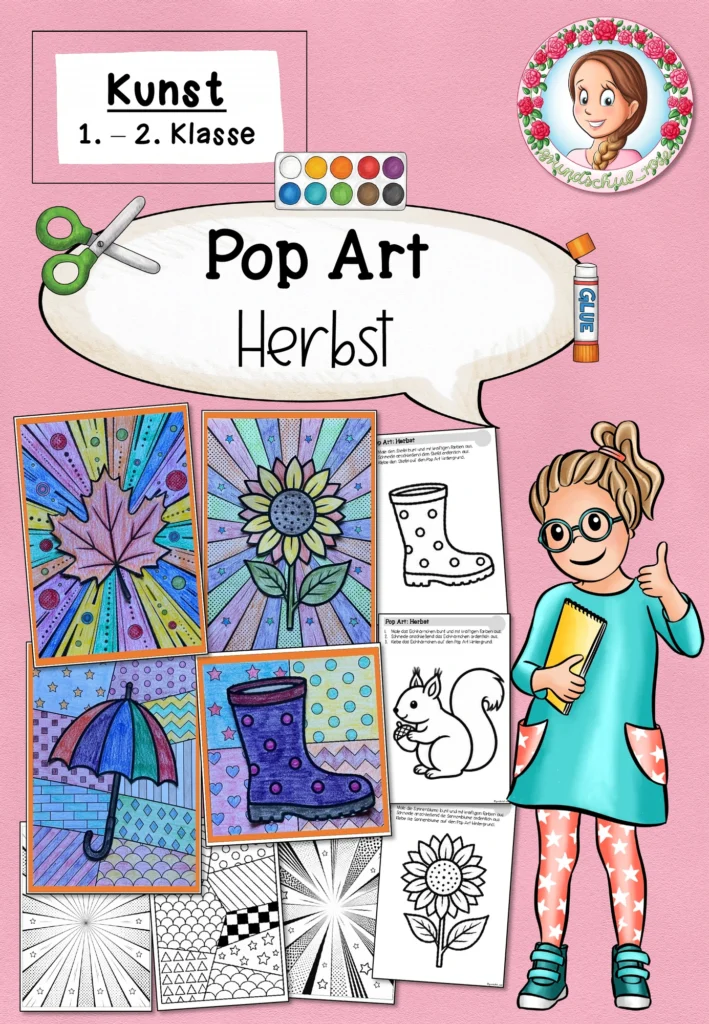 Cover: Ausmalbilder Herbst. Pop Art für Klasse 1–4