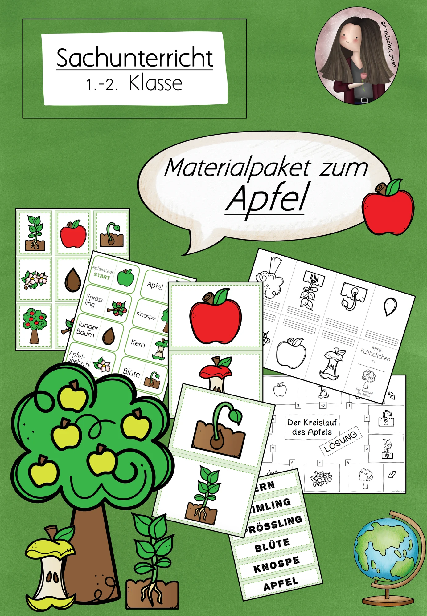 Apfel Lerntheke | Sachunterricht Klasse 1-2
